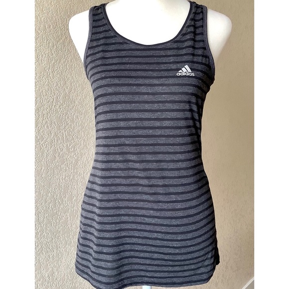 Adidas ultimate tee striped racer back tank - Picture 1 of 2